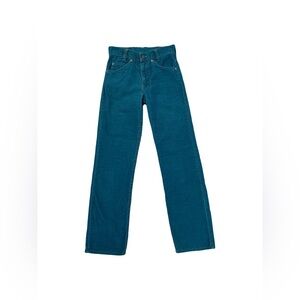 Vintage Orange Tab Teal Corduroy Student Fit Levi's 26x30